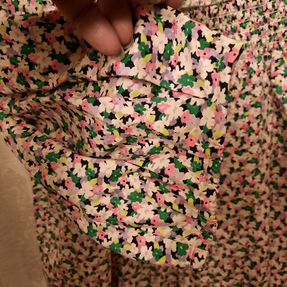 H&M green, pink and yellow blouse/top - Picture 3 of 4